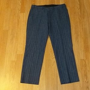 Blue plaid suit pants